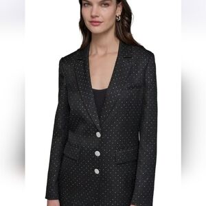 NWT - Karl Lagerfels Rhinestone Embellishes Blazer Size 6